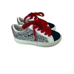 Vintage Havana Kids Silver Glitter Multi Adalene Sneaker Size 8